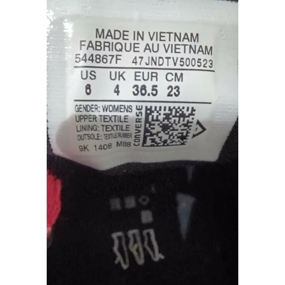 Converse Reflective Womens Sz 6 Chuck Taylor Zebra LaceUp Athletic Sneaker - Picture 5 of 8